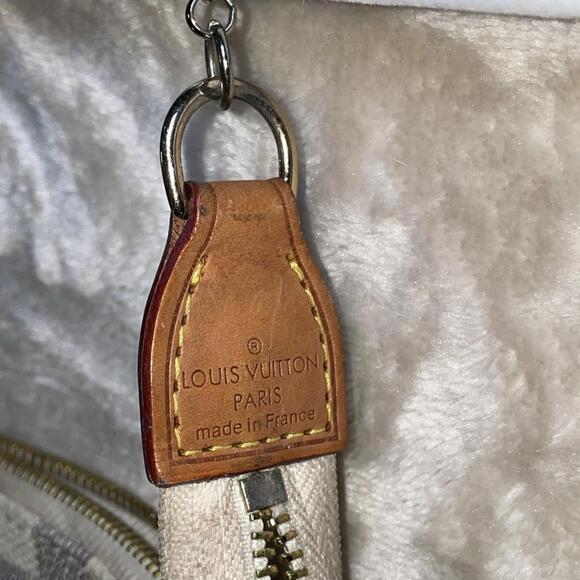 LOUIS VUITTON Eva Shoulder Handbag Damier Azur canvas White Used Women LV *FLAW* - Picture 9 of 17